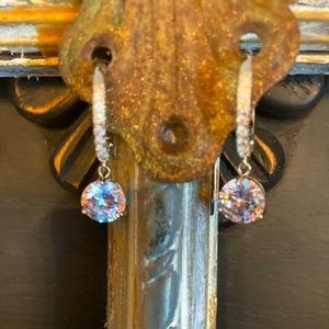 Silver Tone Cubic Zirconia Earrings